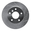 R1 99-04 Land Rover Discovery Front Right Drilled & Slotted Silver Brake Rotor