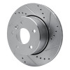 R1 99-04 Land Rover Discovery Front Right Drilled & Slotted Silver Brake Rotor
