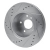 R1 99-04 Land Rover Discovery Front Right Drilled & Slotted Silver Brake Rotor