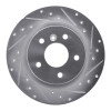 R1 94-04 Land Rover Range Rover Rear Right Drilled & Slotted Silver Brake Rotor