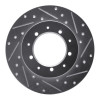 R1 74-16 Land Rover Defender (Mexico) Rear Right Drilled & Slotted Silver Brake Rotor