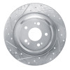 R1 21-25 Genesis GV70 Rear Left Drilled & Slotted Silver Brake Rotor