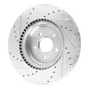 R1 21-25 Genesis GV70 Front Right Drilled & Slotted Silver Brake Rotor