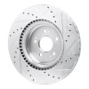R1 21-25 Genesis GV70 Front Left Drilled & Slotted Silver Brake Rotor
