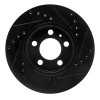 R1 03-18 Volkswagen VENTO (Mexico) Front Left Drilled & Slotted Black Brake Rotor