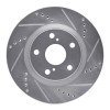 R1 21-25 Genesis GV80 Coupe Front Right Drilled & Slotted Silver Brake Rotor