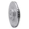R1 17-22 Genesis G90 Front Right Drilled & Slotted Silver Brake Rotor