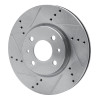 R1 09-19 Dodge Vislon (Mexico) Front Left Drilled & Slotted Silver Brake Rotor