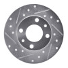 R1 66-92 Bertone X-1/9 Rear LeftFront Left Drilled & Slotted Silver Brake Rotor