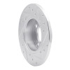 R1 66-92 Bertone X-1/9 Rear LeftFront Left Drilled & Slotted Silver Brake Rotor