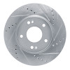 R1 21-25 Hyundai Elantra Front Right Drilled & Slotted Silver Brake Rotor