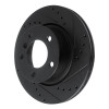 R1 05-07 BMW 120i (Mexico) Front Right Drilled & Slotted Black Brake Rotor