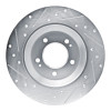 R1 19-22 Hyundai Veloster N Rear Right Drilled & Slotted Silver Brake Rotor