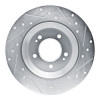 R1 19-22 Hyundai Veloster N Rear Left Drilled & Slotted Silver Brake Rotor