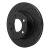 R1 05-07 BMW 120i (Mexico) Front Left Drilled & Slotted Black Brake Rotor