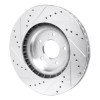 R1 19-22 Hyundai Veloster N Front Right Drilled & Slotted Silver Brake Rotor