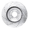 R1 19-22 Hyundai Veloster N Front Right Drilled & Slotted Silver Brake Rotor