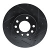 R1 02-08 Chevrolet Meriva (Mexico) Front Right Drilled & Slotted Black Brake Rotor