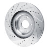 R1 19-22 Hyundai Veloster N Front Right Drilled & Slotted Silver Brake Rotor EDZ-03061R
