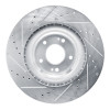 R1 19-22 Hyundai Veloster N Front Right Drilled & Slotted Silver Brake Rotor EDZ-03061R
