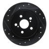 R1 09-15 Toyota Corolla (Mexico) Rear Left Drilled & Slotted Black Brake Rotor