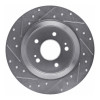 R1 19-25 Hyundai SANTA FE Rear Right Drilled & Slotted Silver Brake Rotor