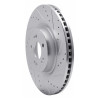 R1 18-20 Genesis G80 Front Right Drilled & Slotted Silver Brake Rotor EDZ-03057R