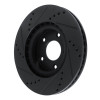 R1 10-14 Renault SAFRANE (Mexico) Front Right Drilled & Slotted Black Brake Rotor