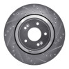 R1 18-23 Genesis G80 Rear Right Drilled & Slotted Silver Brake Rotor