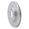R1 17-22 Hyundai Ioniq Front Right Drilled & Slotted Silver Brake Rotor