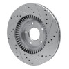 R1 13-20 Hyundai SANTA FE Sport Front Left Drilled & Slotted Silver Brake Rotor