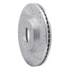 R1 10-13 Hyundai SANTA FE Front Right Drilled & Slotted Silver Brake Rotor