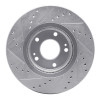 R1 10-13 Hyundai SANTA FE Front Right Drilled & Slotted Silver Brake Rotor