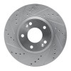 R1 10-13 Hyundai SANTA FE Front Left Drilled & Slotted Silver Brake Rotor