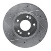 R1 07-09 Hyundai SANTA FE Front Left Drilled & Slotted Silver Brake Rotor