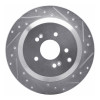 R1 07-12 Hyundai Veracruz Rear Right Drilled & Slotted Silver Brake Rotor