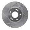 R1 07-12 Hyundai Veracruz Rear Left Drilled & Slotted Silver Brake Rotor