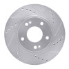 R1 01-05 Hyundai SANTA FE Front Right Drilled & Slotted Silver Brake Rotor