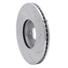 R1 07-12 Hyundai Veracruz Front Left Drilled & Slotted Silver Brake Rotor