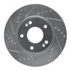R1 01-05 Hyundai SANTA FE Front Left Drilled & Slotted Silver Brake Rotor