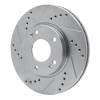 R1 01-05 Hyundai SANTA FE Front Left Drilled & Slotted Silver Brake Rotor