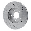 R1 01-05 Hyundai SANTA FE Front Left Drilled & Slotted Silver Brake Rotor