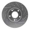 R1 01-05 Hyundai SANTA FE Front Left Drilled & Slotted Silver Brake Rotor