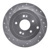R1 07-09 Hyundai SANTA FE Rear Left Drilled & Slotted Silver Brake Rotor