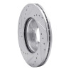 R1 12-25 Dodge Attitude (Mexico) Front Right Drilled & Slotted Silver Brake Rotor