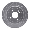 R1 12-25 Dodge Attitude (Mexico) Rear Left Drilled & Slotted Silver Brake Rotor