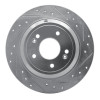 R1 09-20 Genesis G80 Rear Right Drilled & Slotted Silver Brake Rotor
