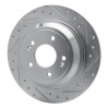 R1 09-20 Genesis G80 Rear Right Drilled & Slotted Silver Brake Rotor