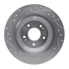 R1 09-20 Genesis G80 Rear Right Drilled & Slotted Silver Brake Rotor