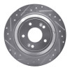 R1 09-20 Genesis G80 Rear Left Drilled & Slotted Silver Brake Rotor